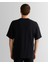 Erkek Siyah Relaxed Fit Bisiklet Yaka Logolu T-Shirt 2325137T.5 2