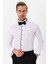 Siyah Slim Fit Düz Ata Yaka Gömlek 2