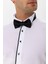 Siyah Slim Fit Düz Ata Yaka Gömlek 3