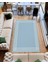 Lofy Halı Açık Mavi Beyaz Kenarlı Modern Halı Yıkanabilir 160X230 3