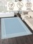Lofy Halı Açık Mavi Beyaz Kenarlı Modern Halı Yıkanabilir 160X230 4
