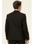 Siyah Slim Fit Armürlü Sivri Yaka 6 Drop Takım Elbise 2