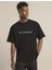 Unisex Bisiklet Yaka Oversize Baskılı T-Shirt 1