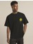 Unisex Bisiklet Yaka Baskılı Oversize T-Shirt 1