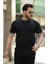 Bisiklet Yaka Çizgi Desenli Ribanalı Kısa Kollu Tshirt 1