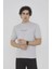 Unisex Bisiklet Yaka Slim Fit T-Shirt- Boyalı Gri 3