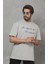 Unisex Bisiklet Yaka Baskılı Oversize T-Shirt 2