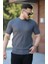 Bisiklet Yaka Örgü Desenli Kısa Örme Triko Kısa Kollu T-Shirt 1