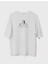 Unisex Bisiklet Yaka Baskılı Oversize T-Shirt 1