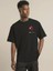 Unisex Bisiklet Yaka Baskılı Oversize T-Shirt 1