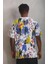 Unisex Oversize Baskılı Bisiklet Yaka T-Shirt 2