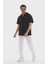 Unisex Yarım Fermuarlı Düz Oversize T-Shirt 2