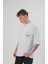 Unisex Bisiklet Yaka Baskılı Oversize T-Shirt 1