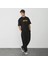 Unisex Bisiklet Yaka Baskılı Oversize T-Shirt 2