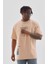 Unisex Bisiklet Yaka Baskılı Oversize T-Shirt 1