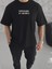 Unisex Bisiklet Yaka Baskılı Oversize T-Shirt 1