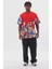 Unisex Oversize Baskılı Bisiklet Yaka T-Shirt 1