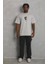 Unisex Oversize Baskılı Bisiklet Yaka T-Shirt 3