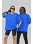 Unisex Basic Bisiklet Yaka Oversize T-Shirt 1