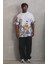 Unisex Oversize Baskılı Bisiklet Yaka T-Shirt 1