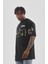 Unisex Bisiklet Yaka Baskılı Oversize T-Shirt 3