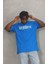 Unisex Oversize Baskılı Bisiklet Yaka T-Shirt 3