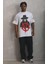 Unisex Oversize Baskılı Bisiklet Yaka T-Shirt 1