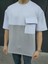 Unisex Torba Cep Detaylı Parçalı T-Shirt 1