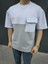 Unisex Torba Cep Detaylı Parçalı T-Shirt 3