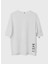 Unisex Bisiklet Yaka Baskılı Oversize T-Shirt 1