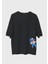 Unisex Bisiklet Yaka Baskılı Oversize T-Shirt 1