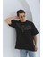 Unisex Oversize Taşlı Bisiklet Yaka T-Shirt 3