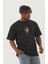 Unisex Oversize Baskılı Bisiklet Yaka T-Shirt 2