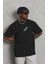 Unisex Oversize Baskılı Bisiklet Yaka T-Shirt 1
