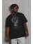 Unisex Oversize Taşlı Bisiklet Yaka T-Shirt 2