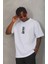 Unisex Oversize Baskılı Bisiklet Yaka T-Shirt 1