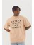 Unisex Oversize Baskılı Bisiklet Yaka T-Shirt 2