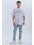 Unisex Oversize Taşlı Bisiklet Yaka T-Shirt 1