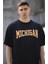 Unisex Bisiklet Yaka Baskılı Oversize T-Shirt 1