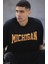 Unisex Bisiklet Yaka Baskılı Oversize T-Shirt 2
