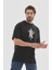 Unisex Bisiklet Yaka Baskılı Oversize T-Shirt 1