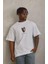 Unisex Oversize Baskılı Bisiklet Yaka T-Shirt 1
