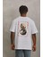 Unisex Oversize Baskılı Bisiklet Yaka T-Shirt 2