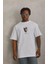 Unisex Oversize Baskılı Bisiklet Yaka T-Shirt 3
