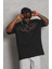 Unisex Oversize Taşlı Bisiklet Yaka T-Shirt 3