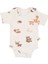 Unisex Ekru Kahve Ceylanlı Desenli Kısa Kol Body Zıbın - 1014867 2