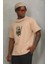 Unisex Oversize Baskılı Bisiklet Yaka T-Shirt 1
