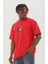 Unisex Oversize Baskılı Bisiklet Yaka T-Shirt 3