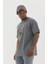 Unisex Oversize Baskılı Bisiklet Yaka T-Shirt 1