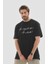 Unisex Bisiklet Yaka Baskılı Oversize T-Shirt 2